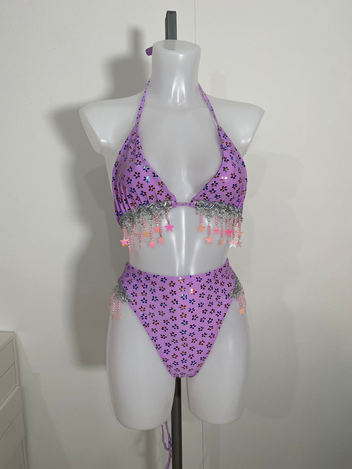 lilac gypsy star triangle and thong - ready to ship