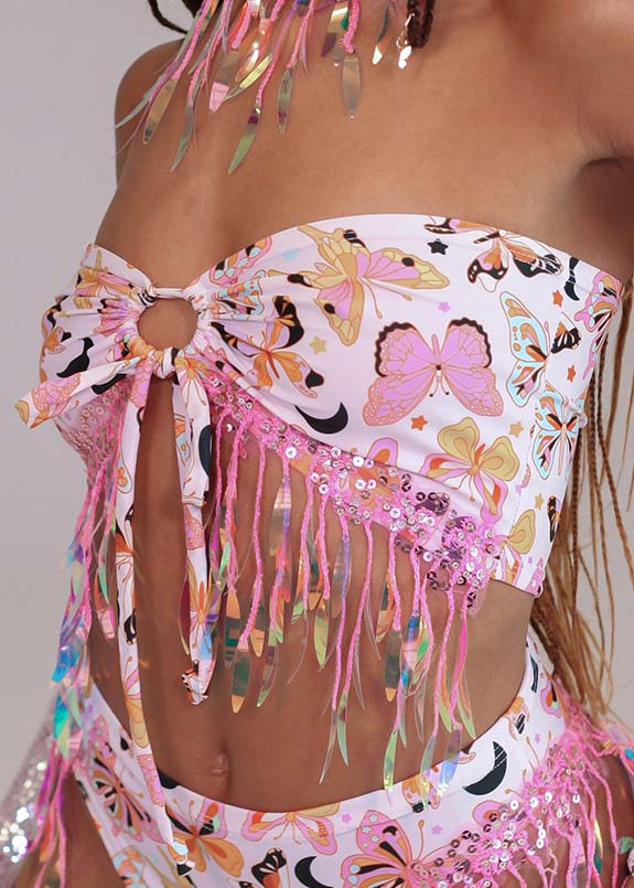 Butterfly Keyhole Bandeau Top