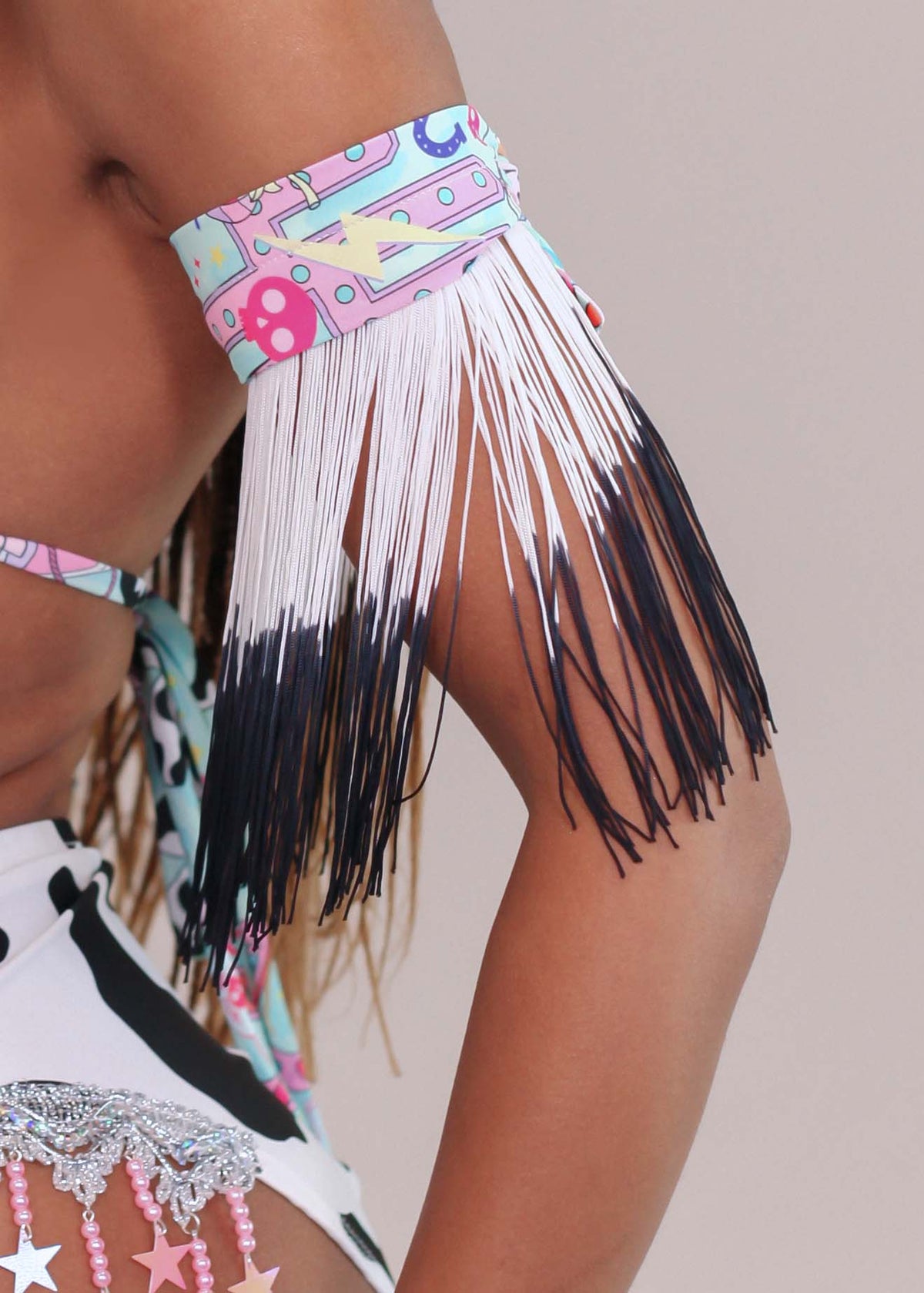 Cowgirl Barbie Ombre Fringe Arm Cuffs