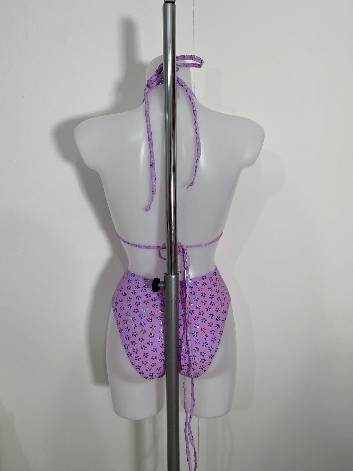 lilac gypsy star triangle and high cut bottoms - ready to ship