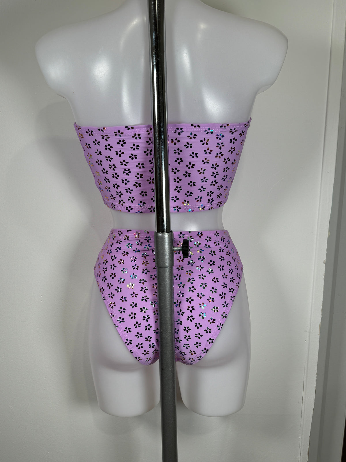 Lilac bandeau and high cut bottoms - ready to ship