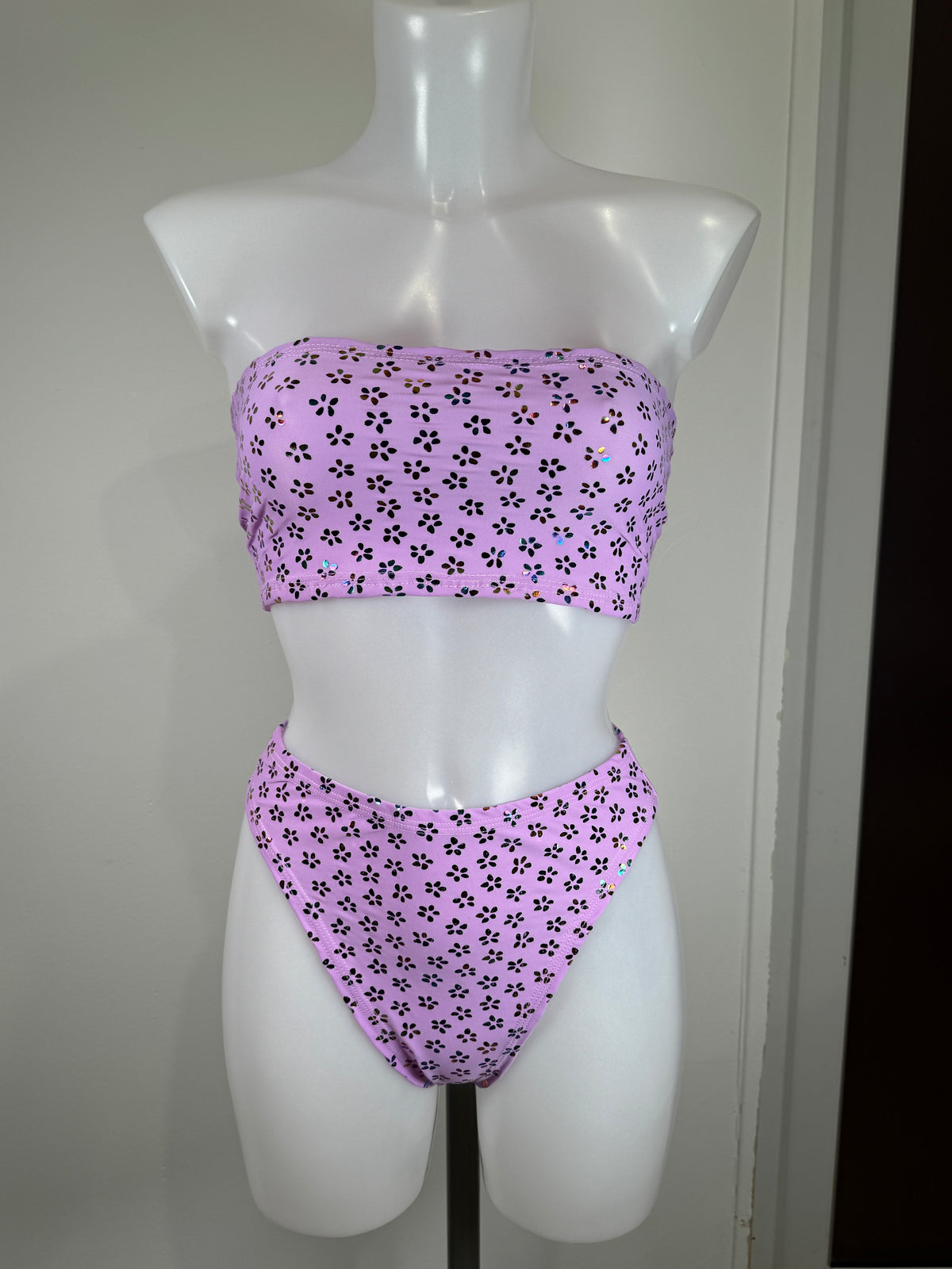 Lilac bandeau and thong bottoms - ready to ship