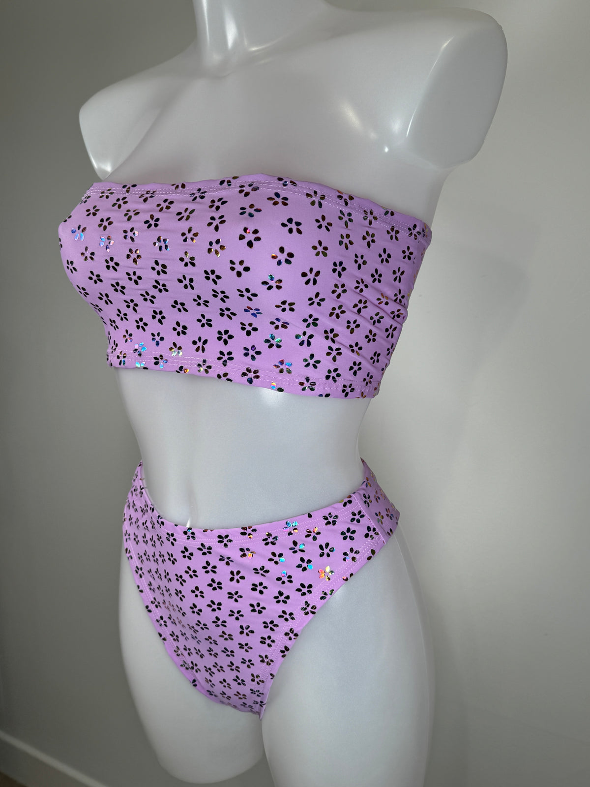 Lilac bandeau and thong bottoms - ready to ship