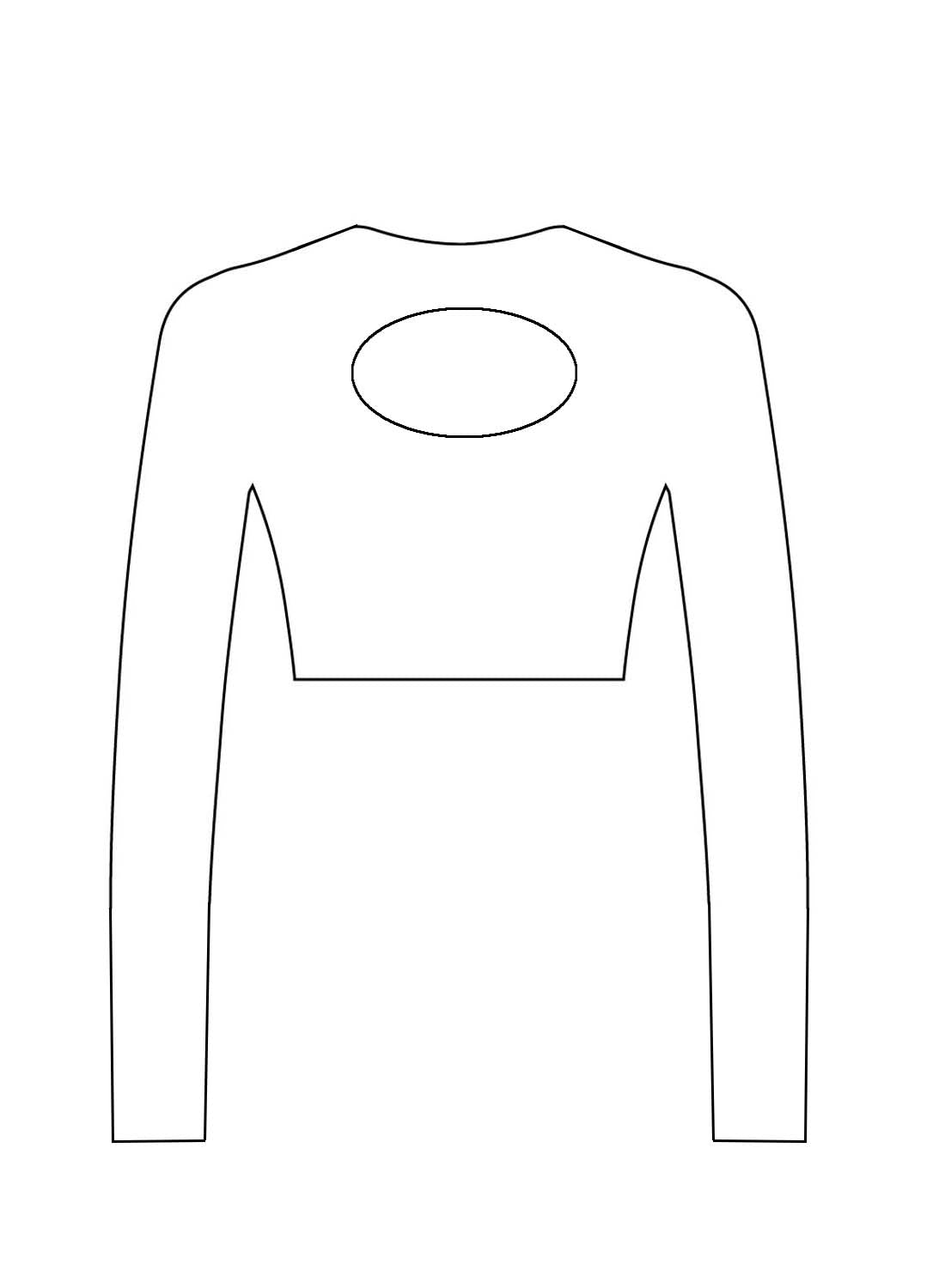 Custom Long Sleeve Cut Out Crop